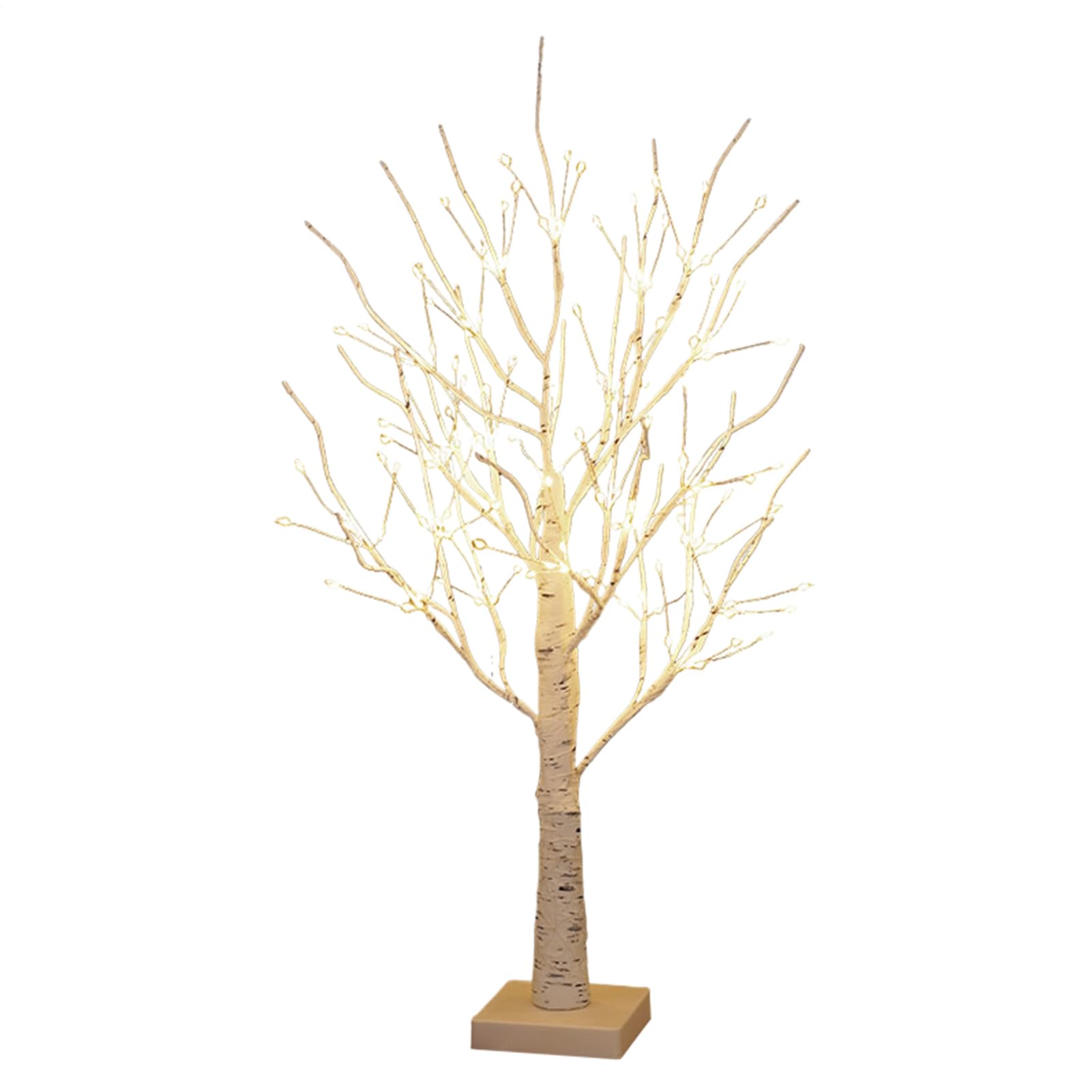 Abedul blanco artificial con 144 luces LED de mesa de 60 cm