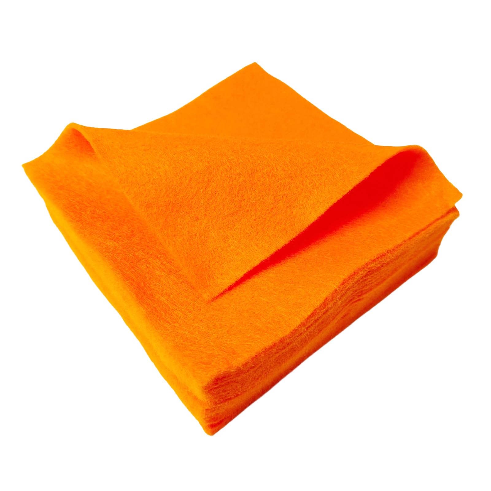 Jtnohx Orange Soft Felt Fabric, Colour Felt Sheets For Crafts, 1.4Mm Thick Flexible Craft Fabric For Handwork Diy Projects 15X15cm(Orange)