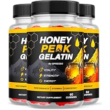 3 Pack Honey Peak Gelatin Gummies for Overall Wellness 180 Gummies