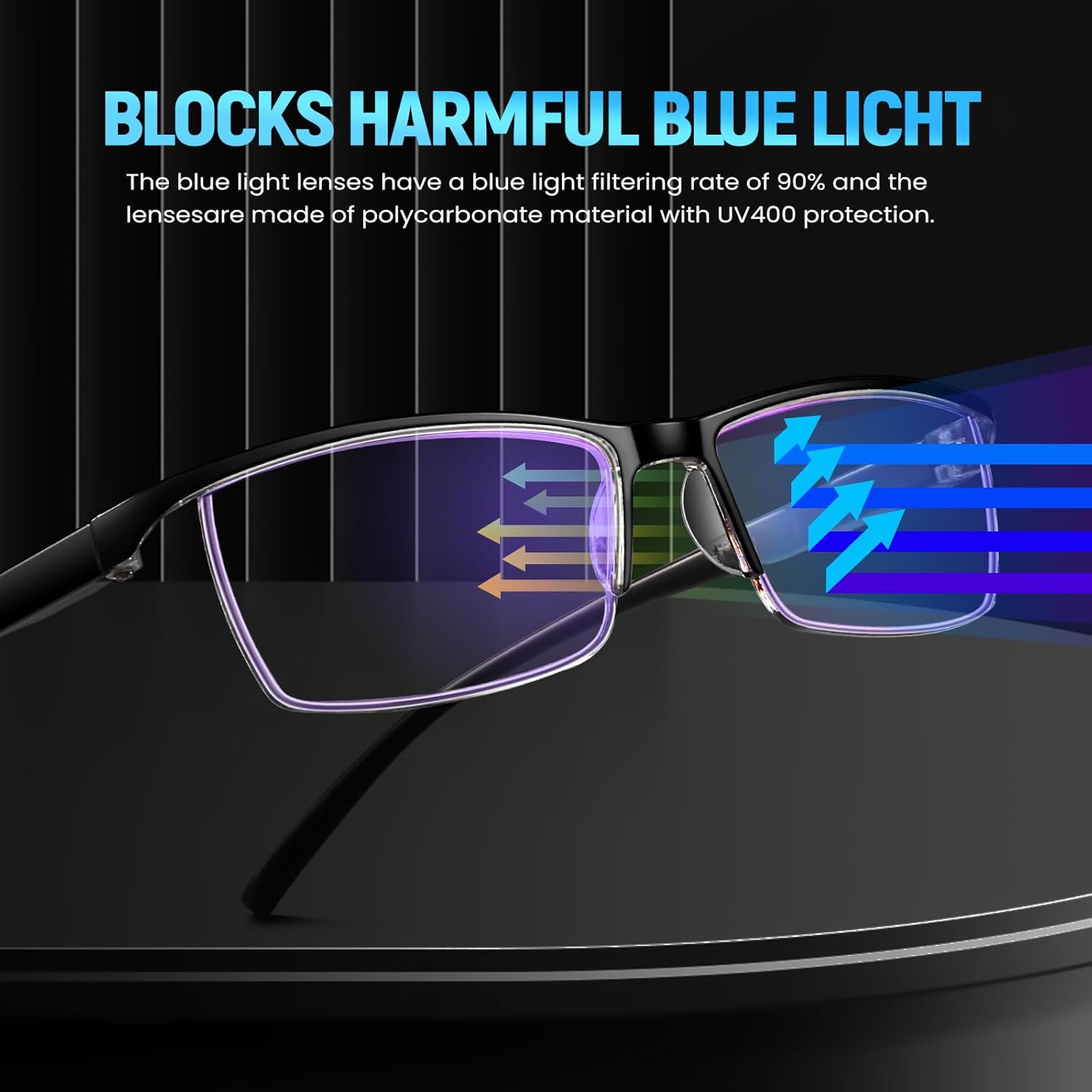 Reading Glasses Men - 5 pack TR90 Reading Glasses Blue Light Blocking Readers Mens Spring Hinge Glasses Anti Eyestrain 61bCnfqaS6L. AC SL1500