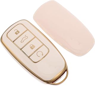 Hemobllo keychain key fob holder for car keys car key cover fob key cover car key protector key fob cover for car keys key case protective case key chain remote key remote control white tpu