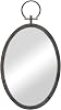 Stonebriar 24.6 x 14 Oval Bronze Metal Wall Mirror with Rivet Detail and Hanging Loop, Decorative Rustic Decor for the Living Room, Bedroom, Bathroom, and Entryway