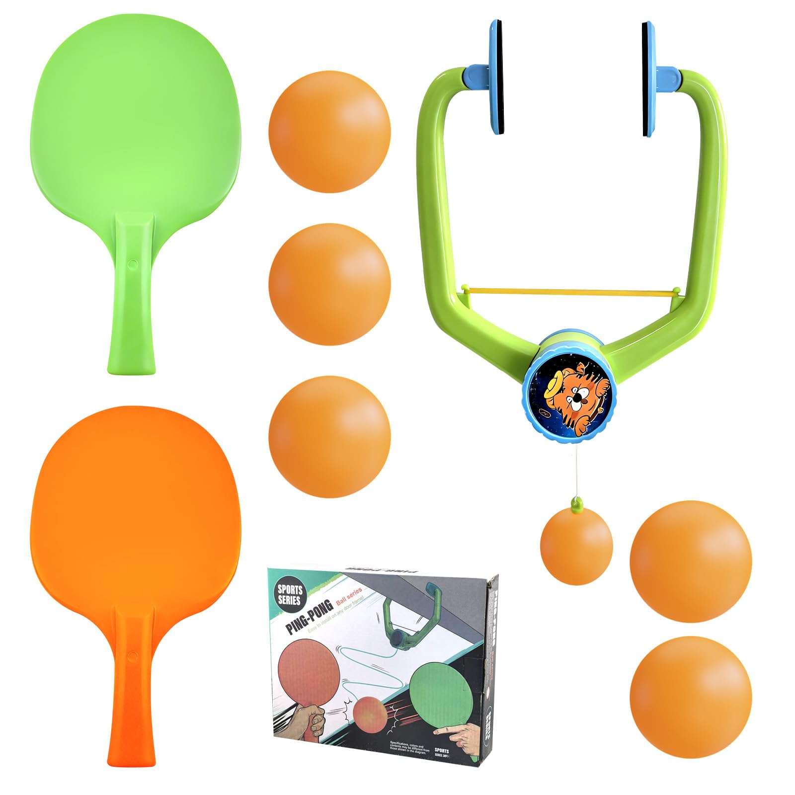 Door Game sur la porte – Entraîneur de tennis de table réglable à suspendre – Installation sans outil – Idéal pour la famille, les exercices et le plaisir en intérieur