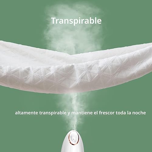 Vista 5 de Protector de colchón impermeable premium tamaño Queen, cubierta de cama transpirable de tela de aire 3D refrescante, funda de almohadilla de colchón