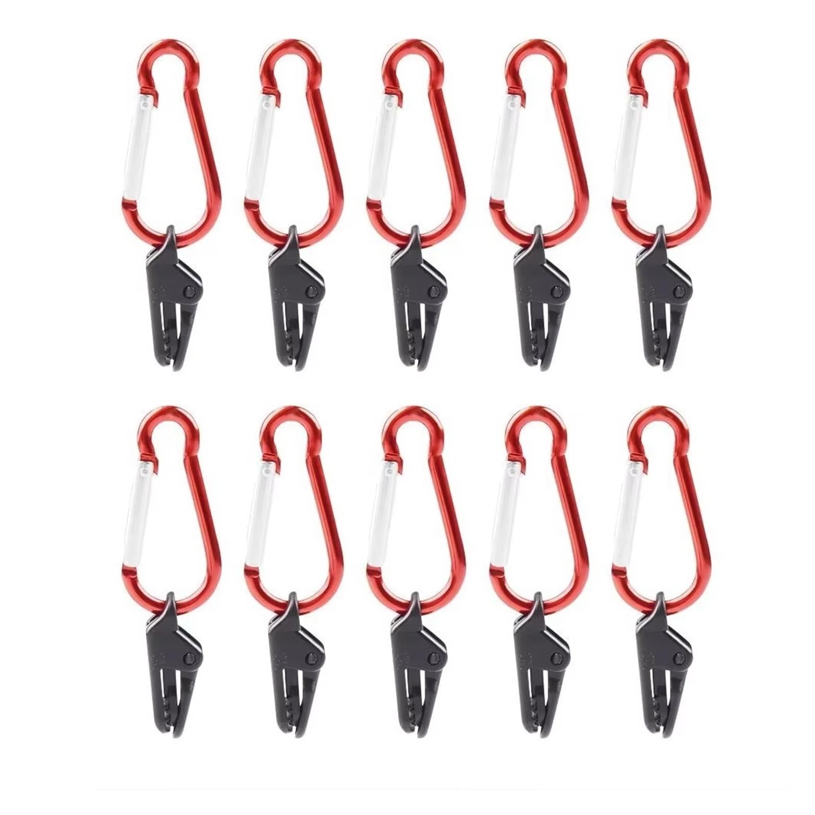 Kjbdqqh Red Tarp Clips 10Pcs Tent Tarp Clips With Carabiner, Windproof Camping Canopy Fasteners For Outdoor Hiking For Outdoor Camping