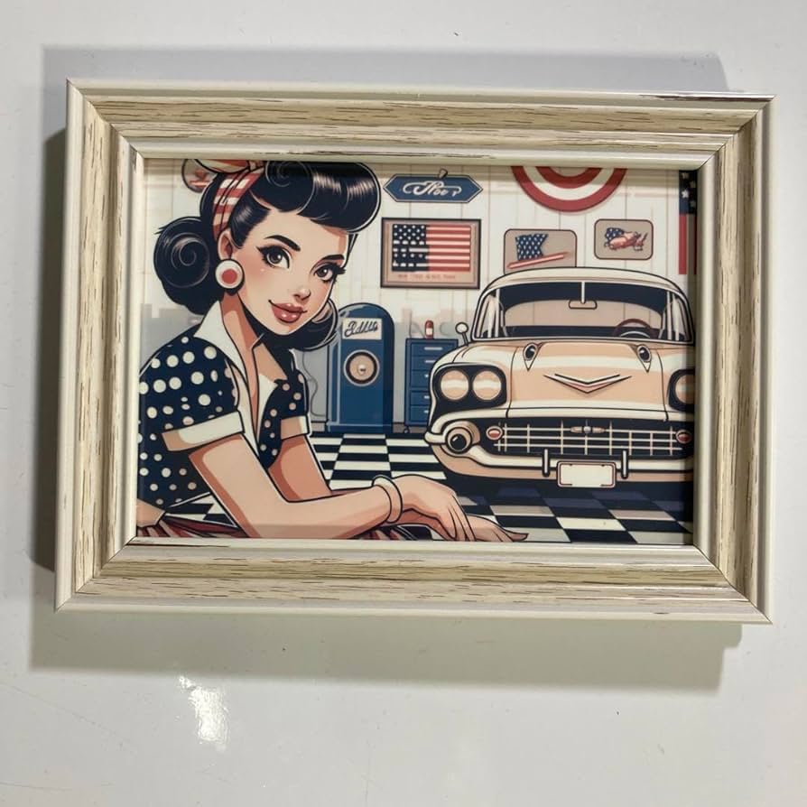 Amazon.co.jp: アメリカンヴィンテージ風雑貨 ロカビリーガール AI