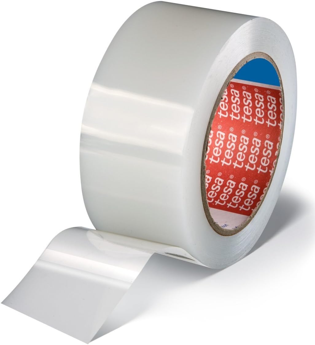 tesa Professional Clear Duct Tape - Waterproof Outdoor Clear Repair Tape, 33 m x 50 mm