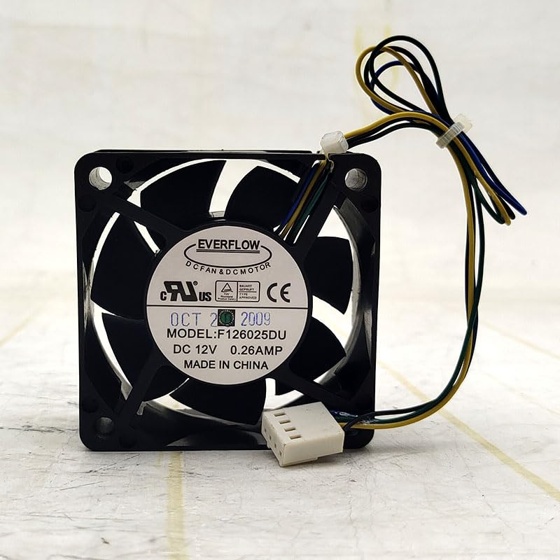 F126025DU 6025 12V 0.26A 6cm 4-wire temperature control fan