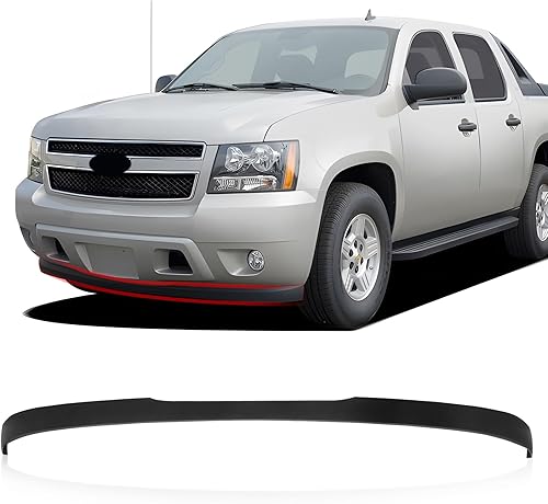 JustDrivably Delantal de parachoques delantero, cenefa inferior, deflector de aire compatible con Chevrolet 2007-2014 Suburban 1500 2500 Avalanche