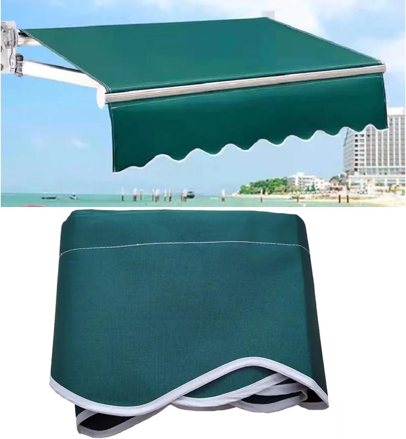 Tela de toldo para patio en poliéster duradero de repuesto para exterior