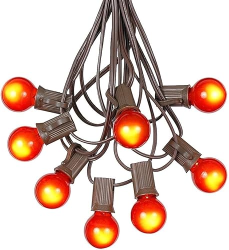 Guirnalda de luces G30 para patio con 25 bombillas de globo  Cadena de luces colgantes de jardín  Luces vintage para patio trasero  Cadena de luces