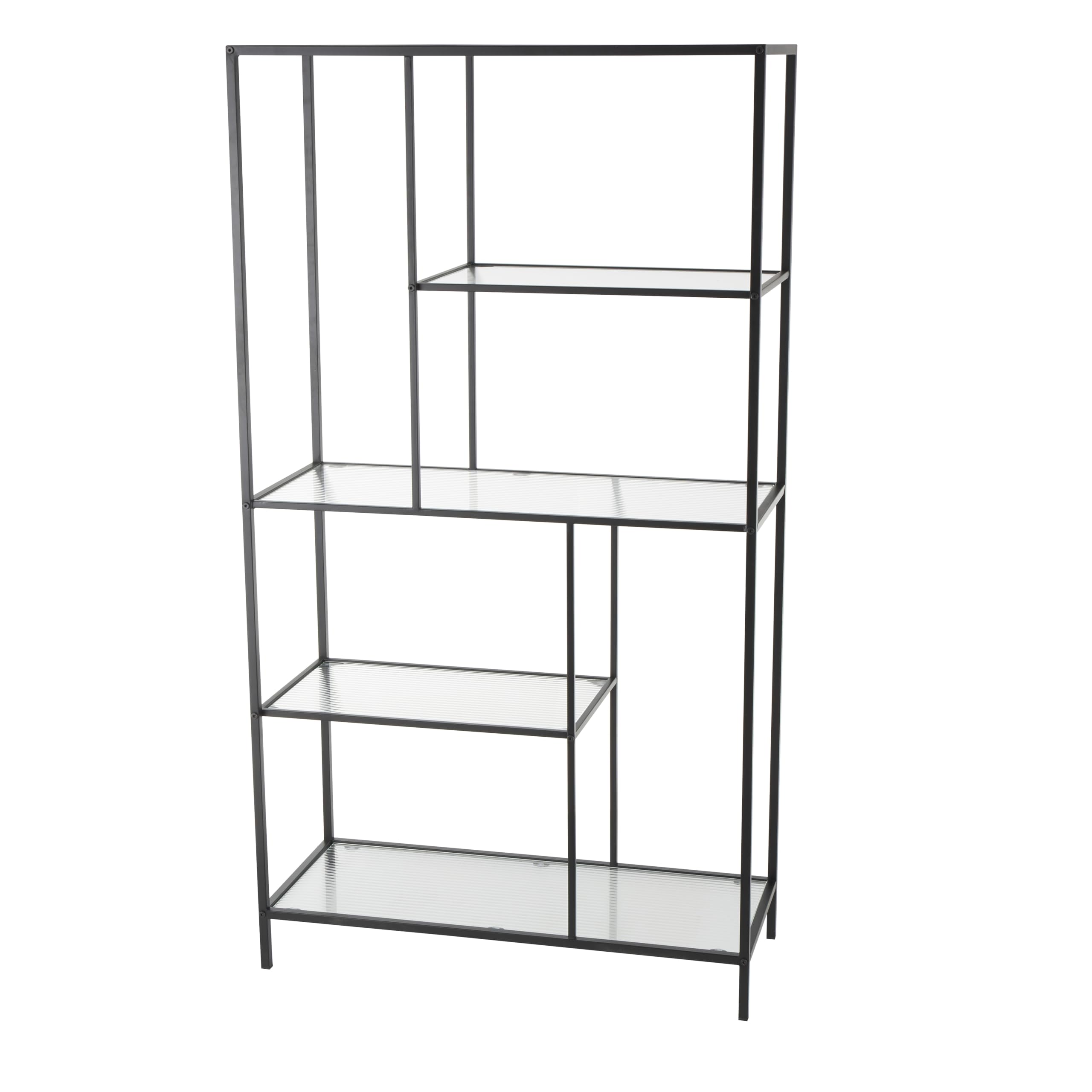 Amazon.com: Deco 79 Metal 4 Shelf Shelving Unit with Clear Glass