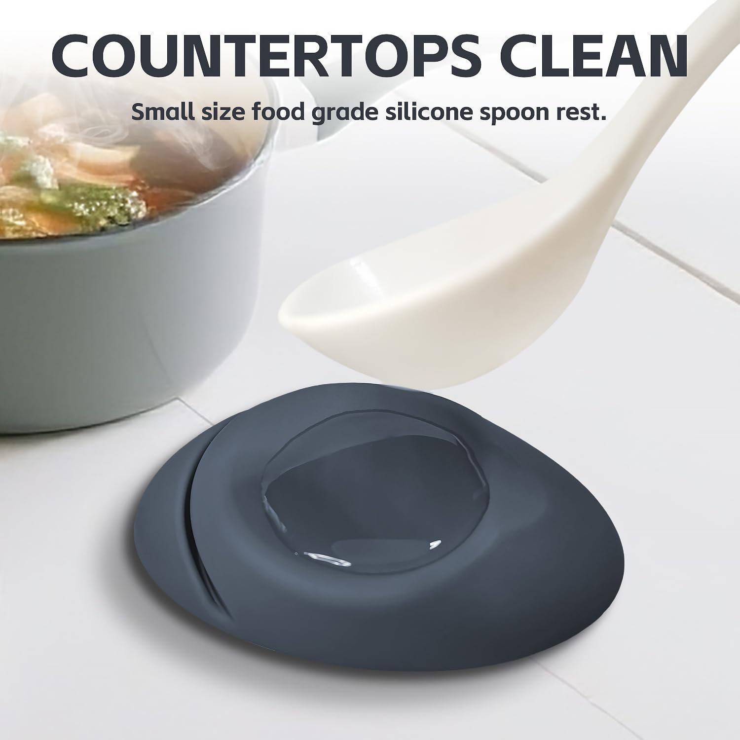 Saiydorax 3 Pieces Set Silicone Spoon Rest for Stove Top,Kitchen Gadgets Organizer Kitchen Spoon Holder,Heat Resistant Cooking Spoon Holder, Microwave and Oven Safe