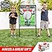 GoSports Red Zone Challenge Football Toss Game for Kids - Football Throwing Target with 2 Inflatable Footballs