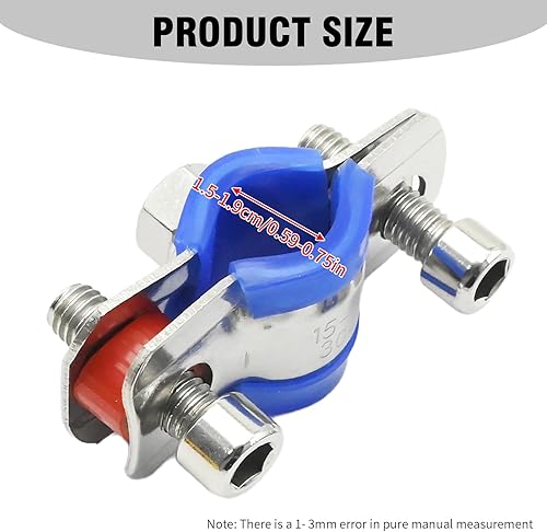 Miniatura 6 de VIKKSAER 2 abrazaderas de soporte de tubo ajustables, abrazadera de soporte de tubo de montaje en pared de acero inoxidable para montaje en techo,