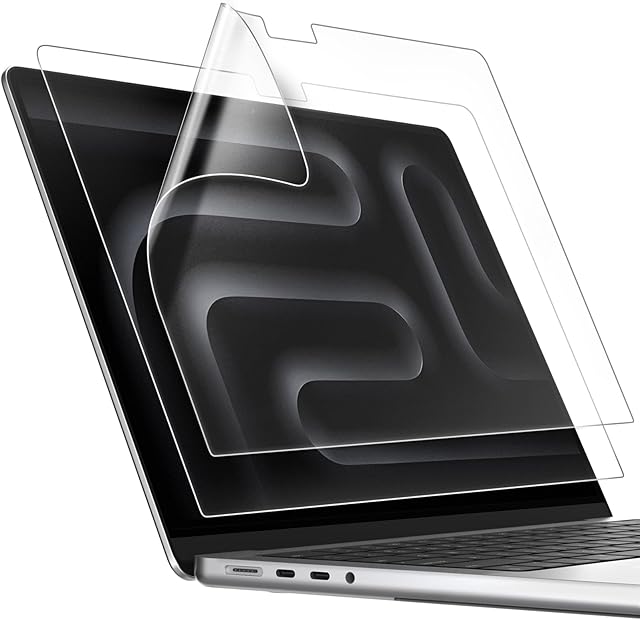 JETech Ochraniacz Ekranu do MacBook Pro 14,2 Cala (M3 / M3 Pro / M3 Max / M2 Pro / M2 Max / M1 Pro / M1 Max, 2021-2023), Przeciwodblaskowa Film, Ochrona Przed Odciskami Palców, 2 Sztuki