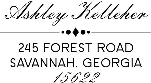 Miniatura 2 de ExcelMark Sello de dirección personalizado, autoentintado, diseño de sello de dirección de retorno 2 (sello más tinta de repuesto de 5 cc)