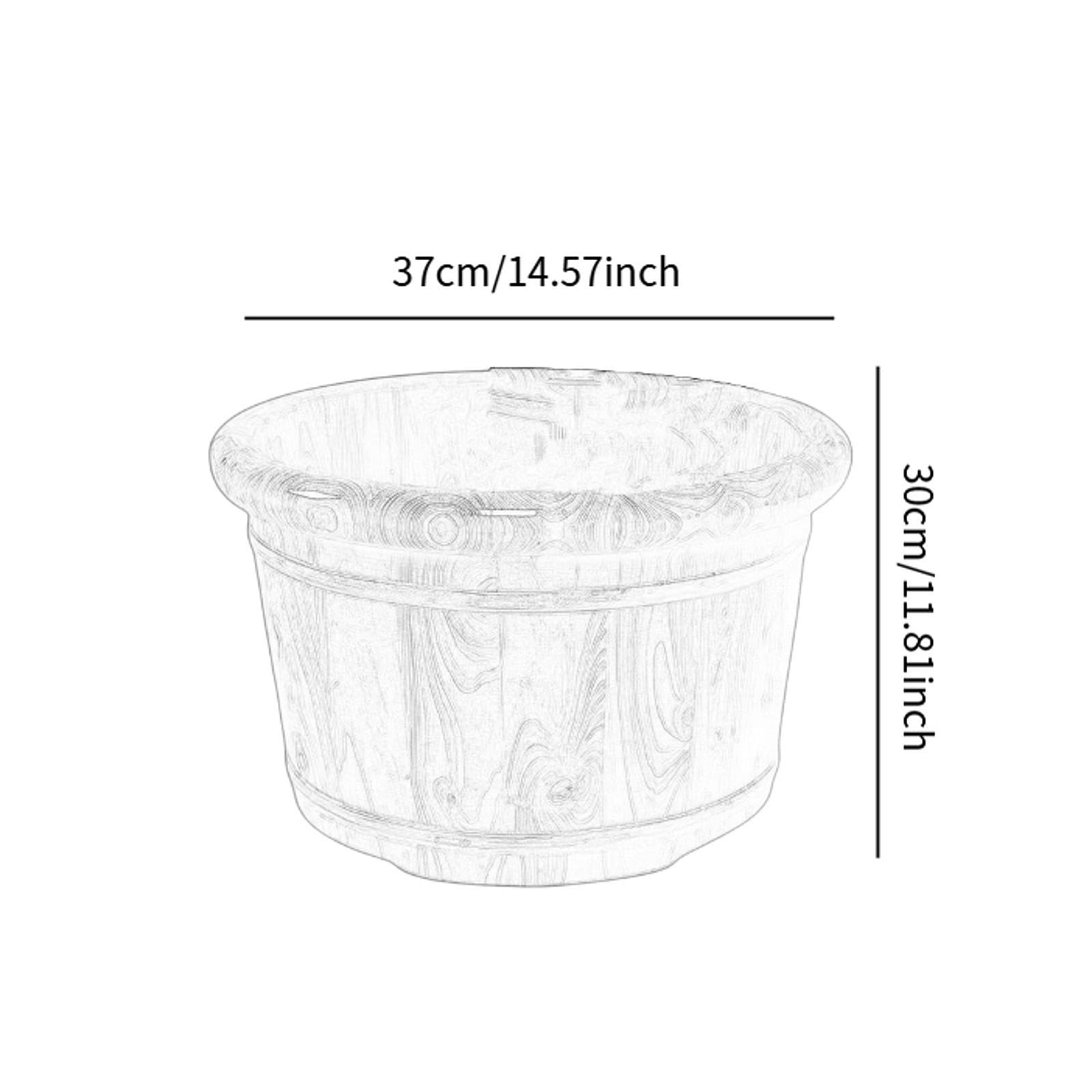Fußbad Eimer mit Massagenoppen Fußwanne Holz Fußbecken Spa Becken Rutschfest Langlebig mit Komfortabler Höhe für Erwachsene Senioren Zuhau, 30cm X 37cm