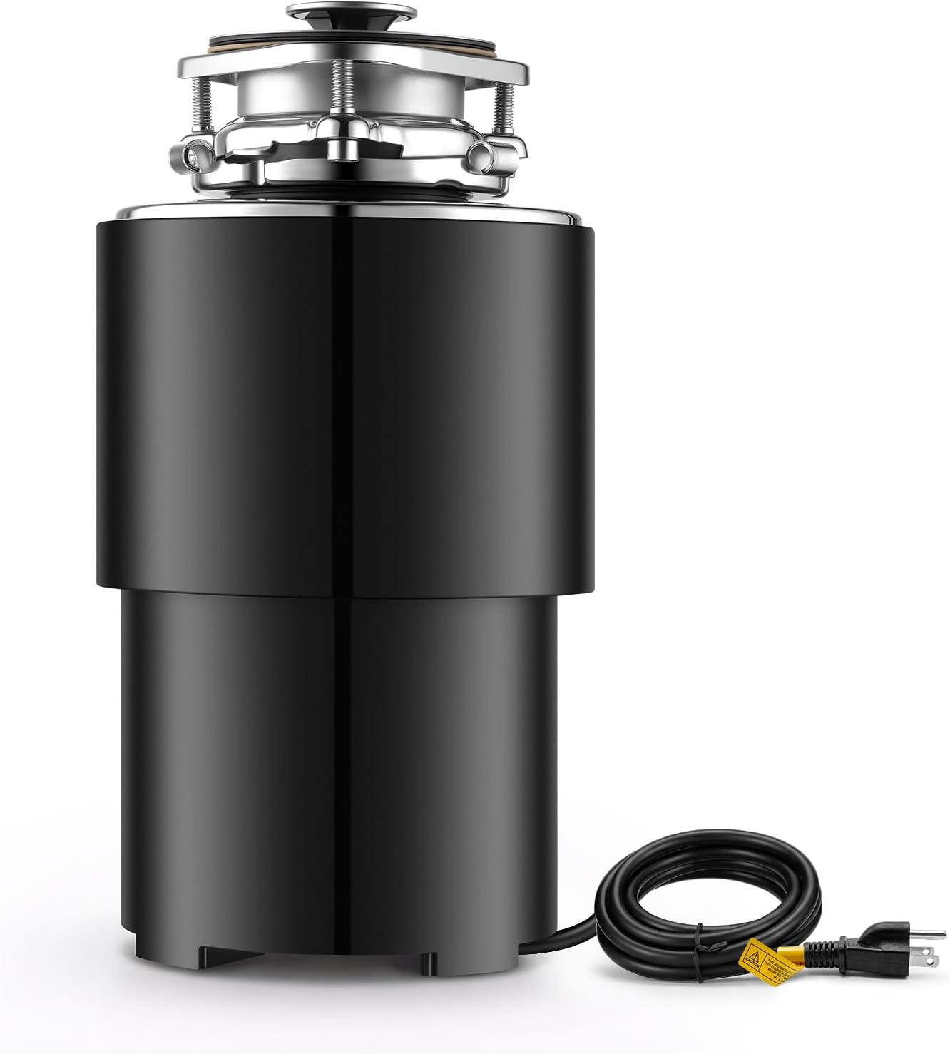 VEVOR Food Waste Garbage Disposal, 3/4HP 1500RPM AC Motor, Continuous Feed Kitchen Sink Garbage Disposer, 3-Bolt Mount Food Waste Grinding System with Splash Guard & Power Cord for Kitchens