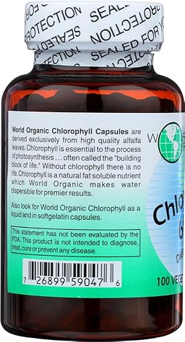 Miniatura 2 de World Organic Clorofila 60MG, 100 CP