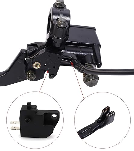 Miniatura 5 de Minho Interruptor de parada de luz de freno universal con cables de freno para Yamaha Honda Kawasaki Suzuki chino GY6 50cc-250cc Scooter ATV Dirt