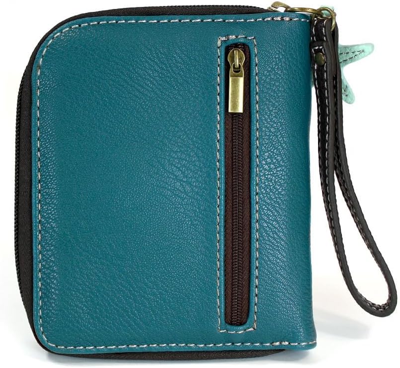 CHALA Zip Around Wallet, Wristlet, 8 Credit Card Slots, Sturdy Pu Leather - Mermaid - Blue