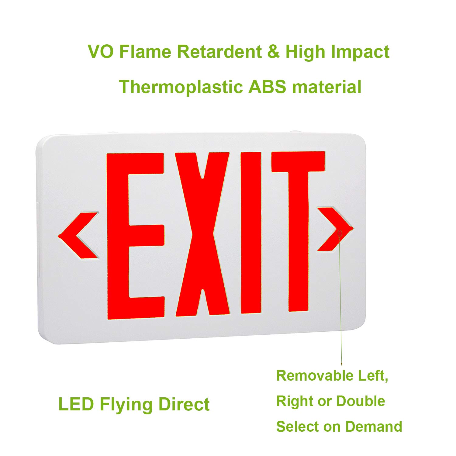 LED Exit Sign, Emergency Exit Light with Battery Backup, Double