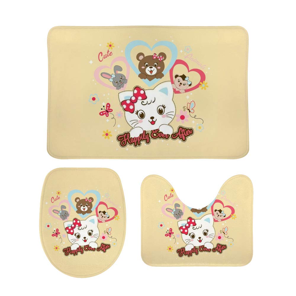 Tapis de bain ultra absorbants avec animaux mignons amusants