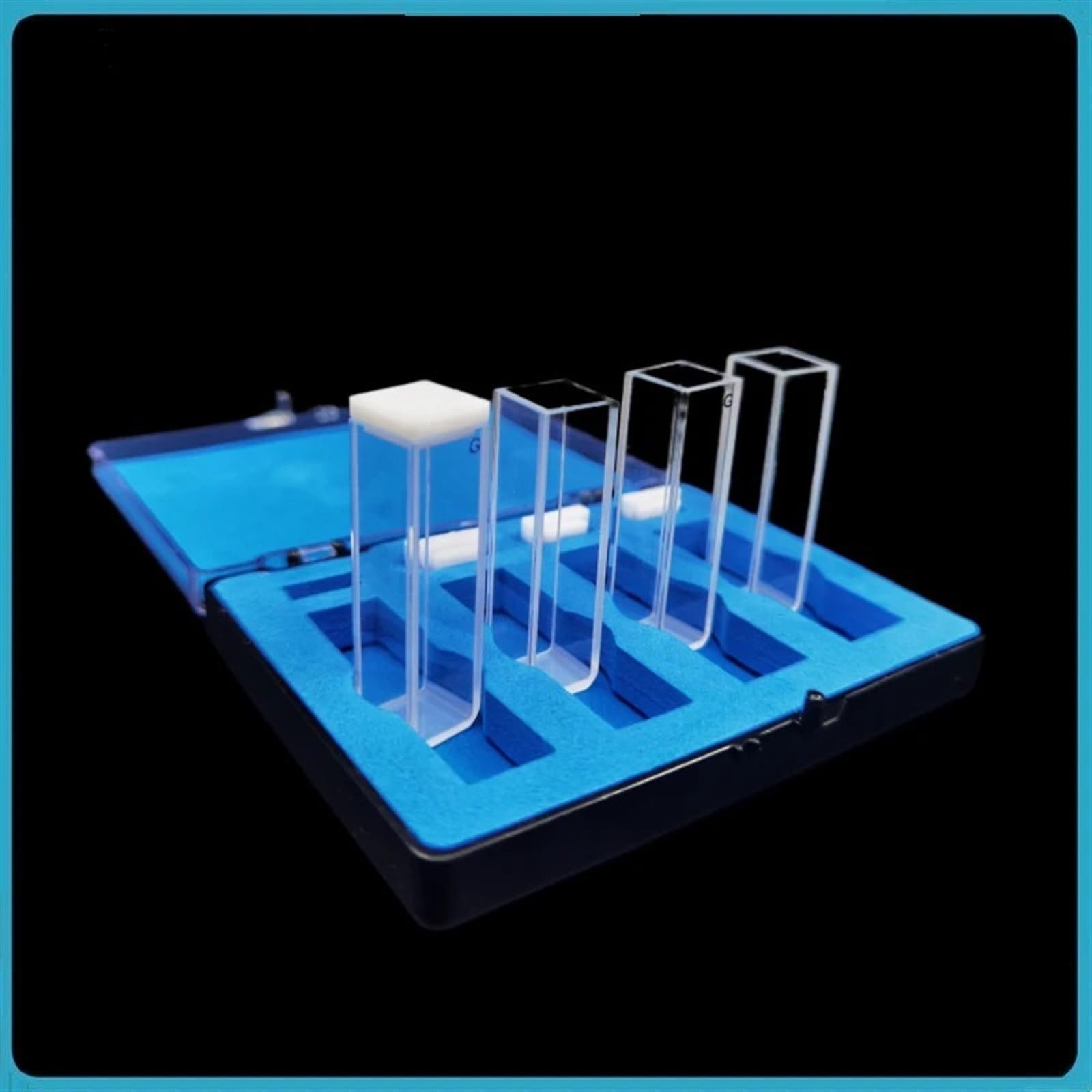 Tamiz de laboratorio Cubeta, cubeta de vidrio fluorescente, 3,5 ml, célula de absorción de muestra líquida, trayectoria de luz, resistencia a ácidos y álcalis de 10mm