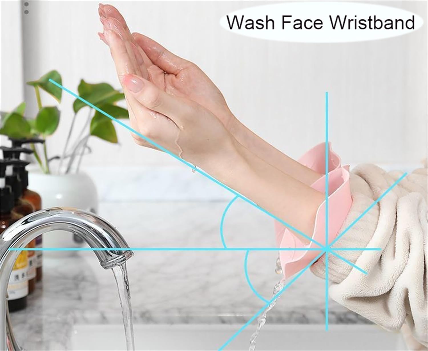 Orbica Silicone Face Washing Wristbands for Women – Soft Absorbent Wrist Band for Preventing Water Mess During Skincare, Makeup, and Face Wash Routine (Multi-1 Pair) 1