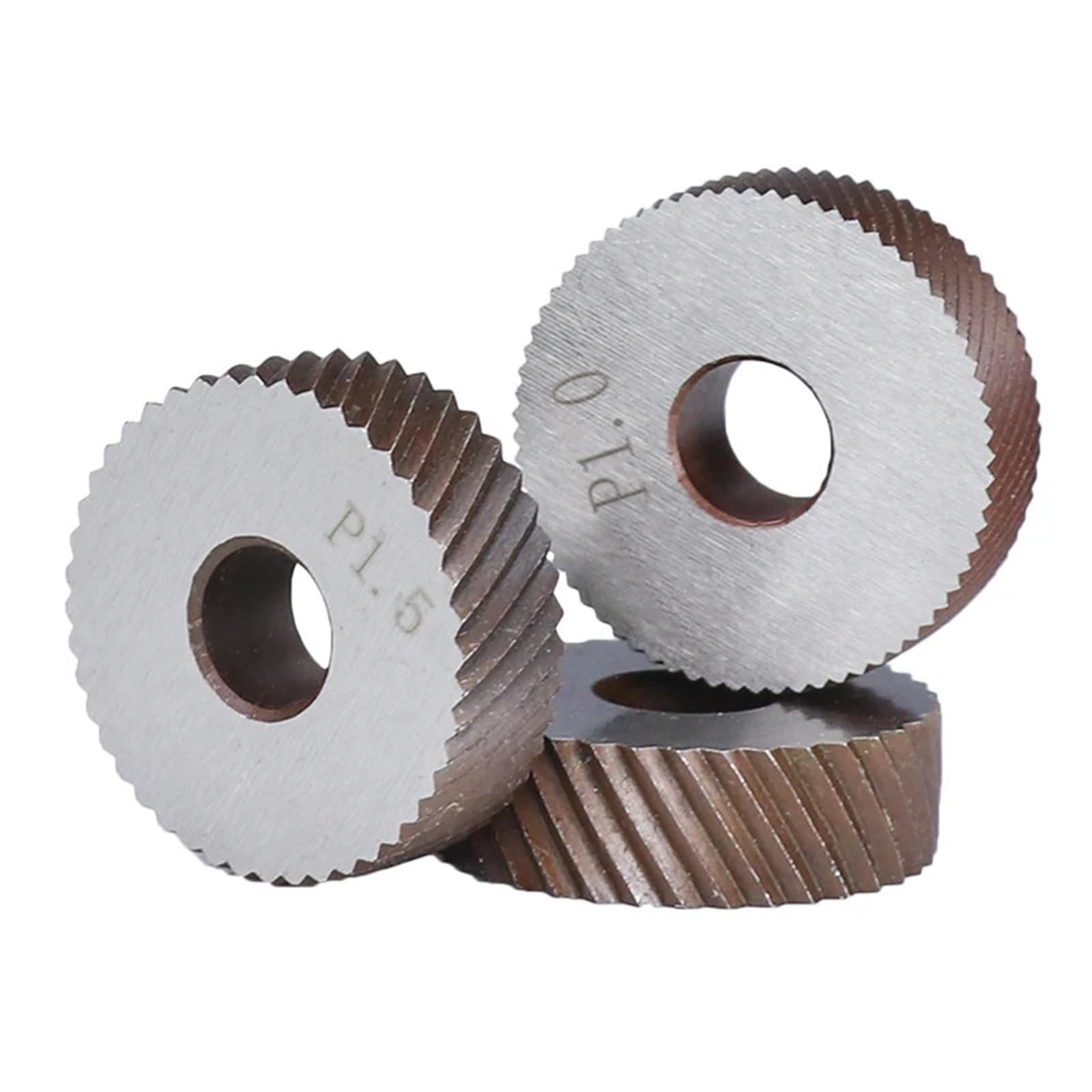 Koło radełkowane, Zestaw 2 prostych kółek radełkowanych HSS, skok 1,0 mm, średnica zewnętrzna 26 mm, średnica wewnętrzna 8 mm i grubość do tokarki do metalu
