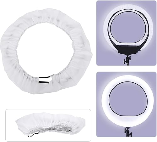 Miniatura 5 de Difusor de luz LED plegable de 1814 pulgadas, caja de luz de video para transmisión en vivo, video vlog fotografía (difusor circular de 14 pulgadas,