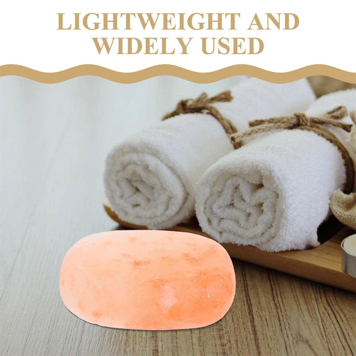 Beaupretty 2 Piezas Jabón Corporal de Sal Mineral Natural para Limpieza Profunda y Portátil, Adecuado para Duchas Diarias y Viajes Sal de Roca Hidratante