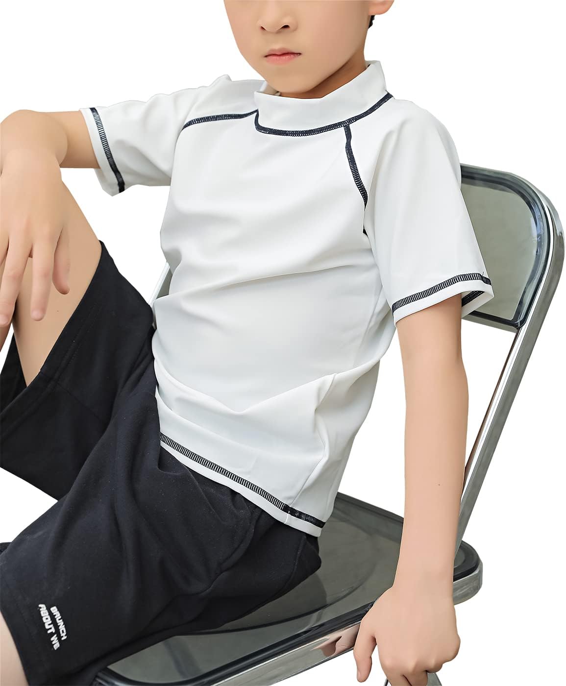 VINICUNCA Boys' Rash Guard Toddler UPF 50+ Rashguard Short Sleeve Sun Protective Swim Shirt