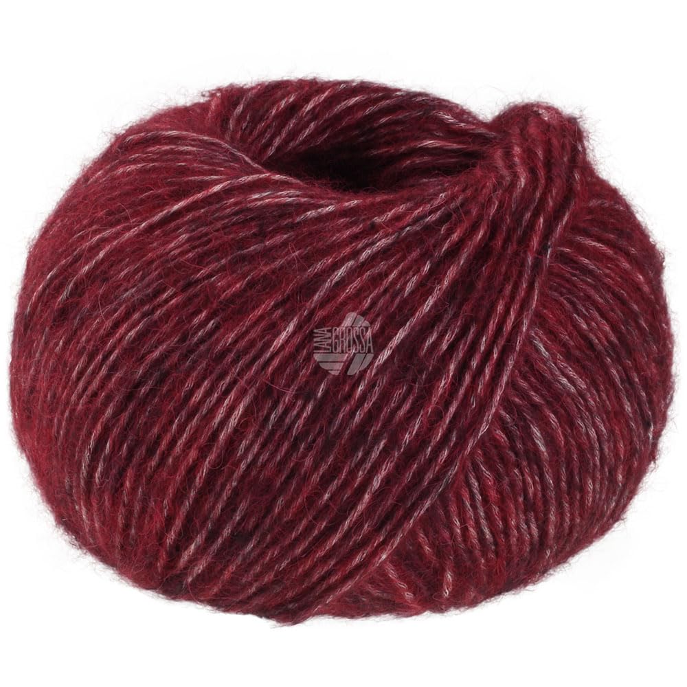 LANA GROSSA Natural Alpaca Pelo Flauschige Netzgarnstruktur 50g Wolle zum Stricken & Häkeln 125m Garn FB 30Baby Alpakafa