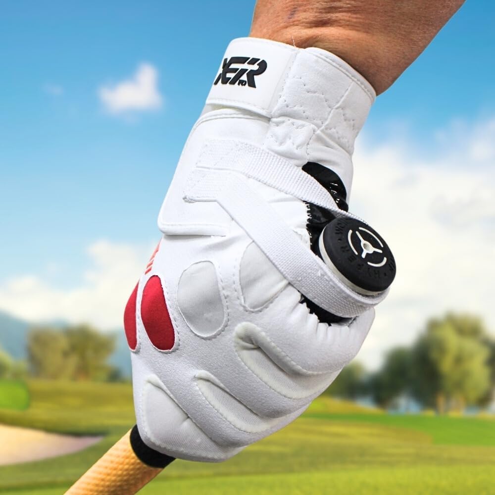 Golf Grip Trainer Glove | Beginner-Friendly Golf Swing Training Aid for Proper Fundamentals | Guide Markings for Right Grip, Position, and Swing | Eliminate Slice & Hook