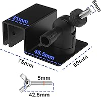 Vista 3 de Soporte de canal para panel solar, aleación de aluminio, ABS, resistente a la intemperie, montaje de fuente de alimentación, versiones de panel