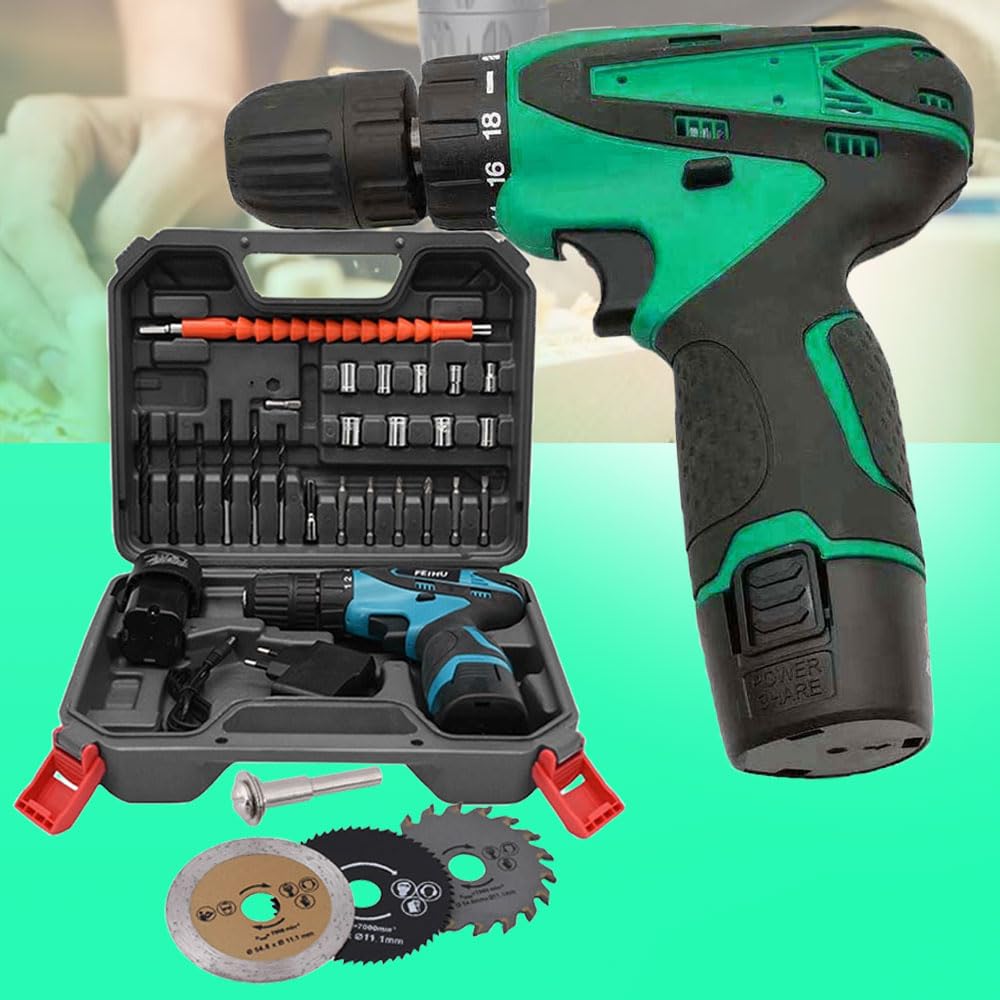 Power Drill Cordless Drill Set Electric Driver Set With - View #9