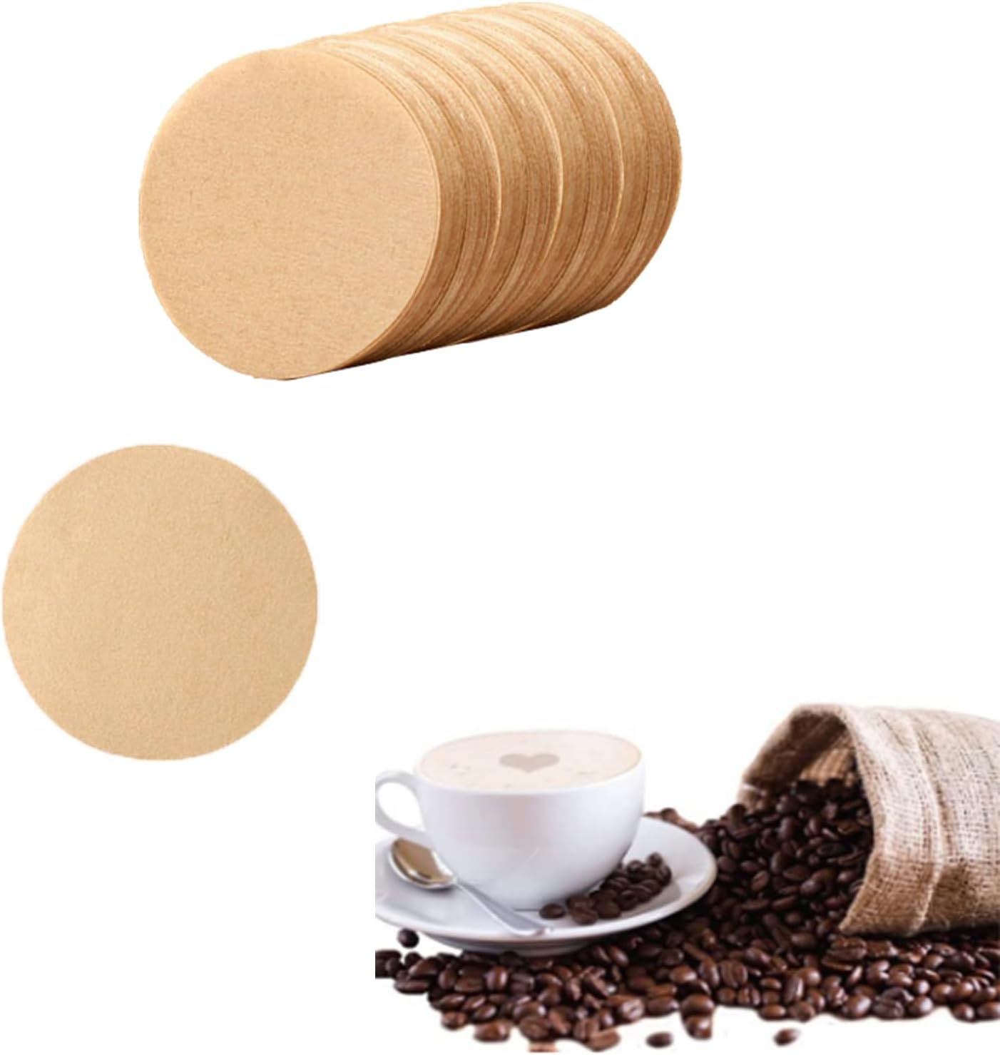 100pcs Unbleached Coffee Filters Papers for Aeropress,Coffee Filter