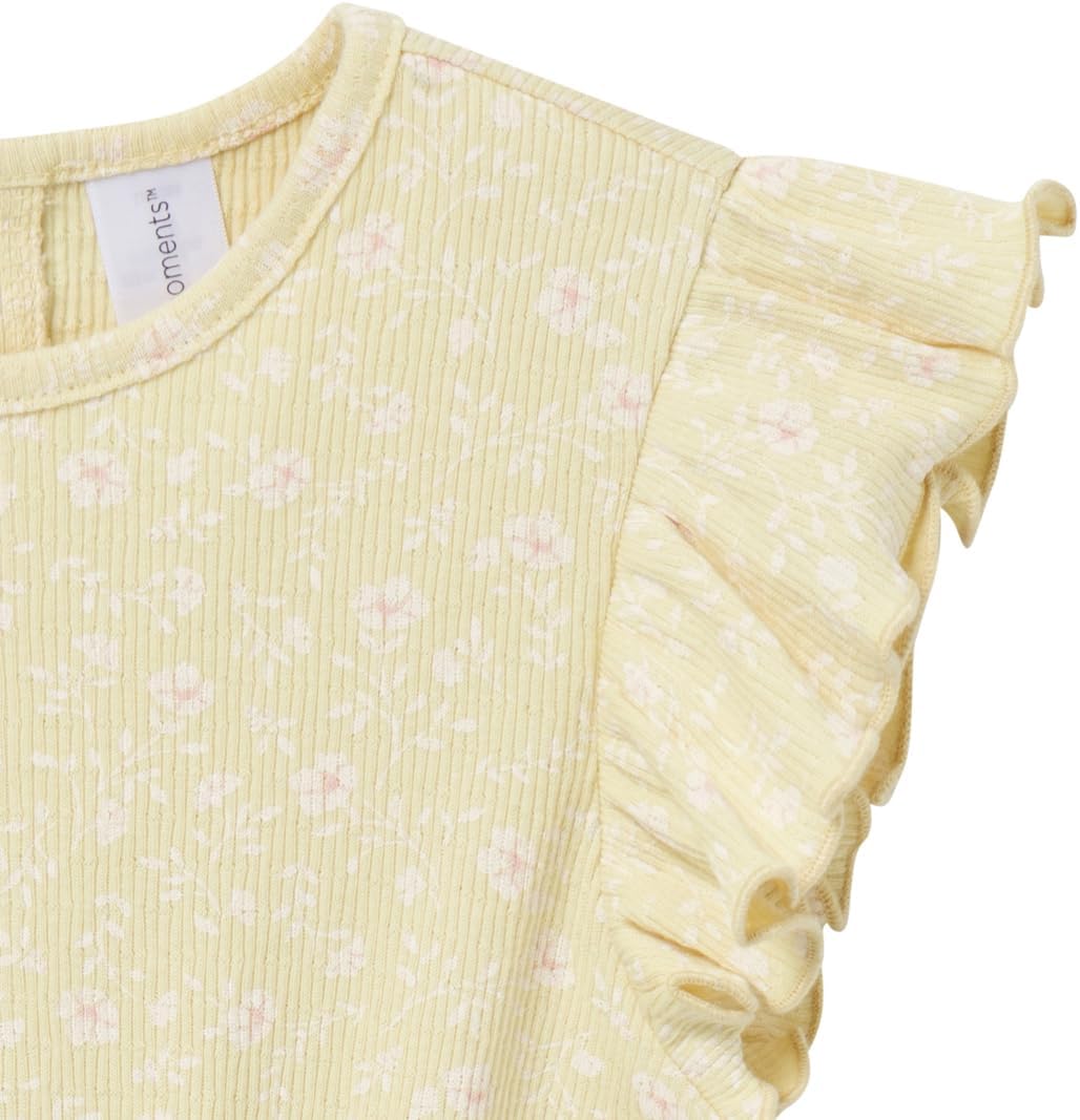 Modern Moments by Gerber baby-girls Flutter Sleeve Romper - Image 3