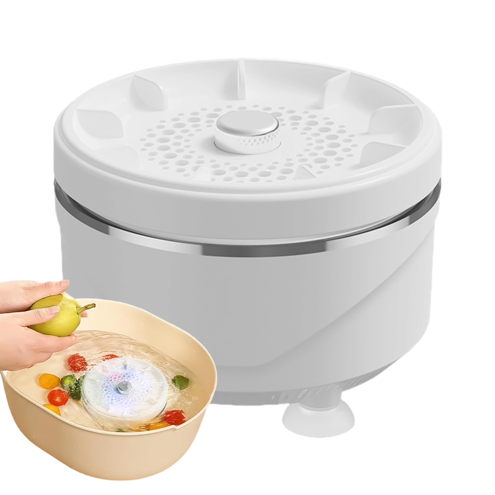De Frutas - Limpiador de Lavado Automático | Máquina Purificadora de Frutas y Hortalizas,Para Productos Agrícolas Vajilla Mariscos Ollas Utensilios Bol Cocina Camping Barbacoa
