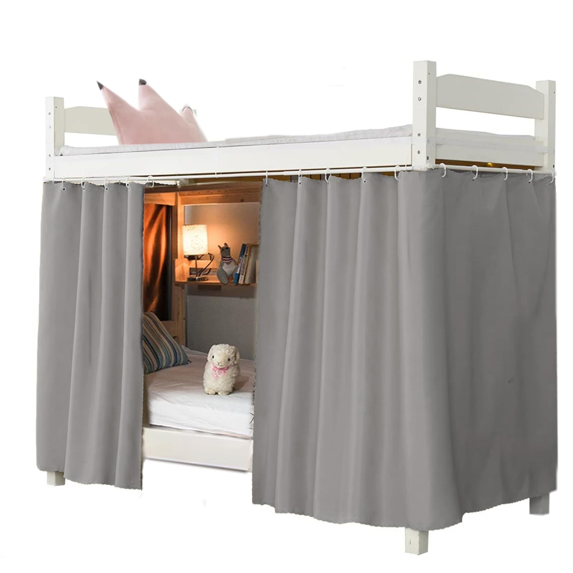 Teanea Adult Bunk Bed Curtains For Bottom Blackout Privacy