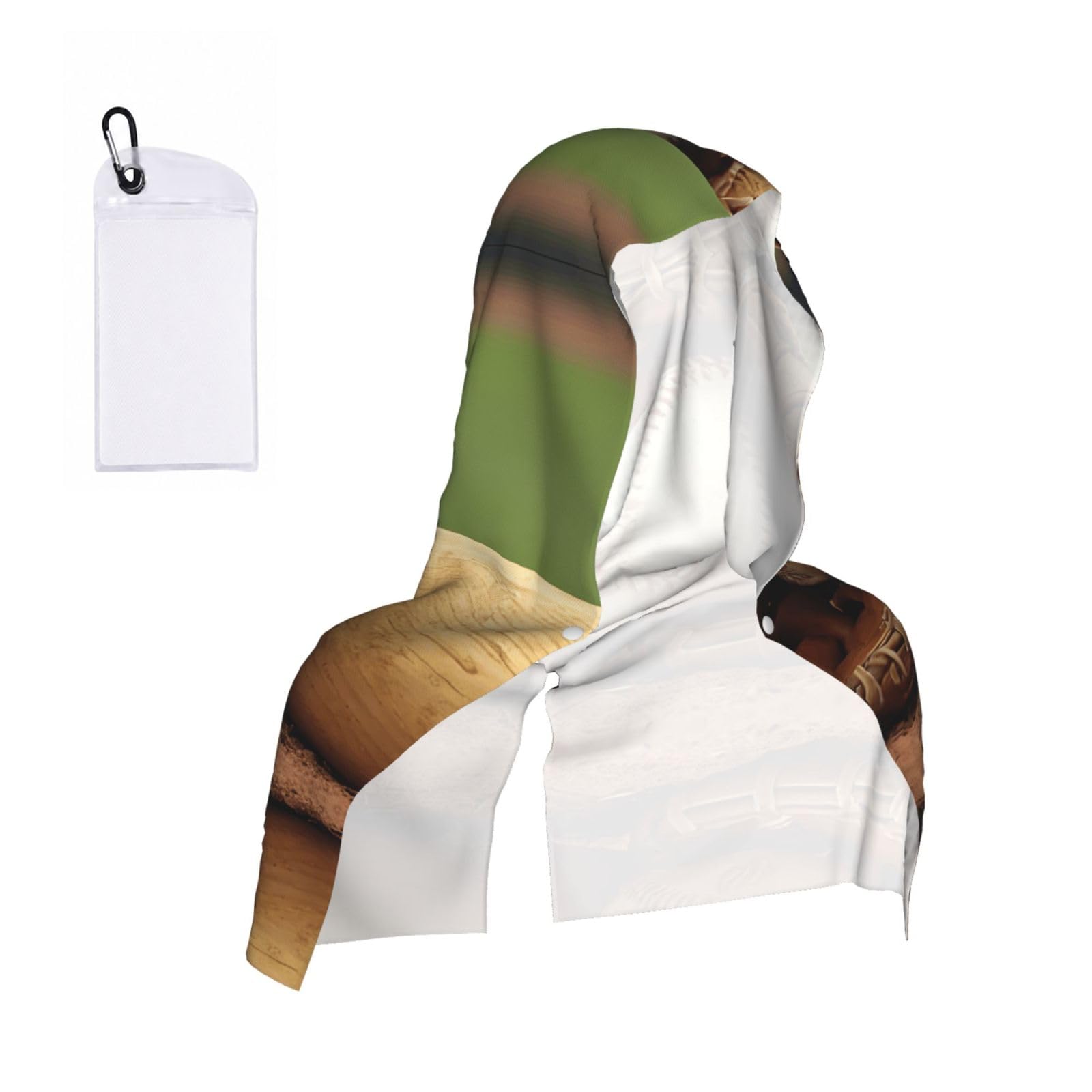 WXWJSHMGC Baseball Print Cooling Hoodie Towel, Cooling Towels For Neck And Face Sun Protection Instant Cool Hoodie(Sport/Camping/Work Out/Hot Weather)