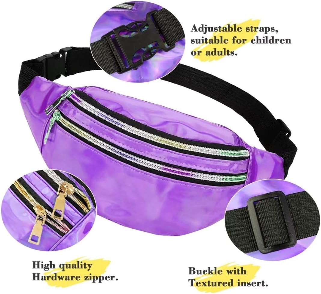 WILDPARTY 80s Costume Accessories for Women, T-Shirt Tutu Fanny Pack Headband Earring Necklace Fishnet Gloves Legwarmers - Image 3