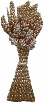 ID 1384 Bundle of Wheat Patch Fall Harvest Display Embroidered Iron On Applique