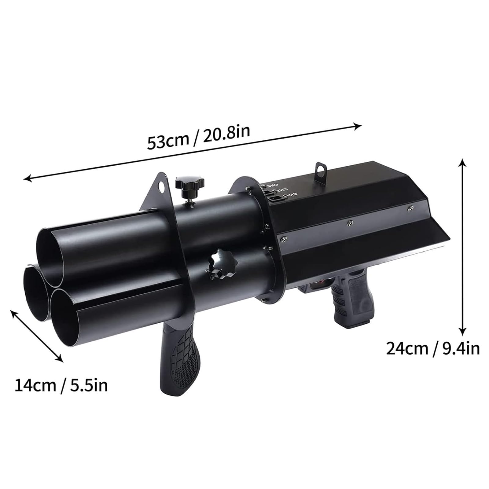 Canon Lanceur de confettis sans Fil, tireur de confettis électrique, Canon électronique à Triple Salut pour scène, pour fête, Club, Mariage, Machine à Jet de confettis d'ambiance