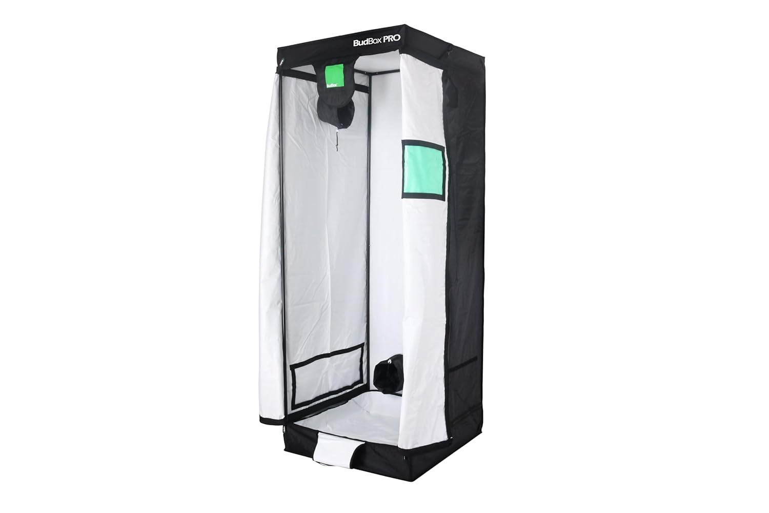 Indoor Grow Tent White and Black Reflective Interior Multiple Vents and Viewing Window Medium Plus White 75 120