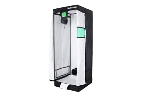 Indoor Grow Tent White and Black Reflective Interior Multiple Vents and Viewing Window Medium Plus White 75 120