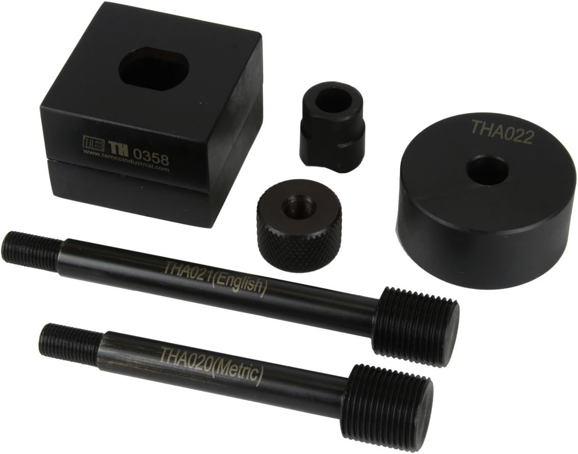 TH0358 - New TEMCo Double D Punch Die Set 0.769" x 0.642" Knockout Hole w/Case