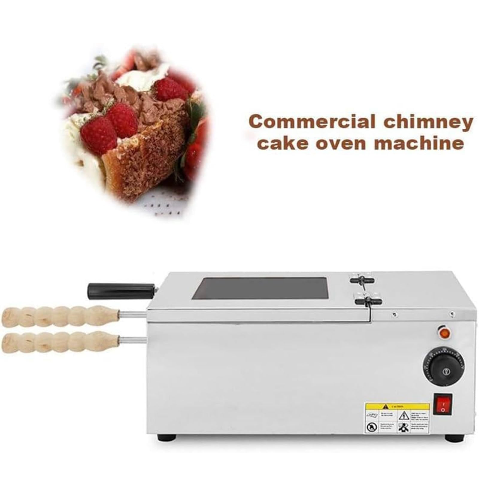 Kaminkuchenofen Elektrisch 1500W - Ungarischer Baumstammkuchen Maschine Mit 2 Walzen